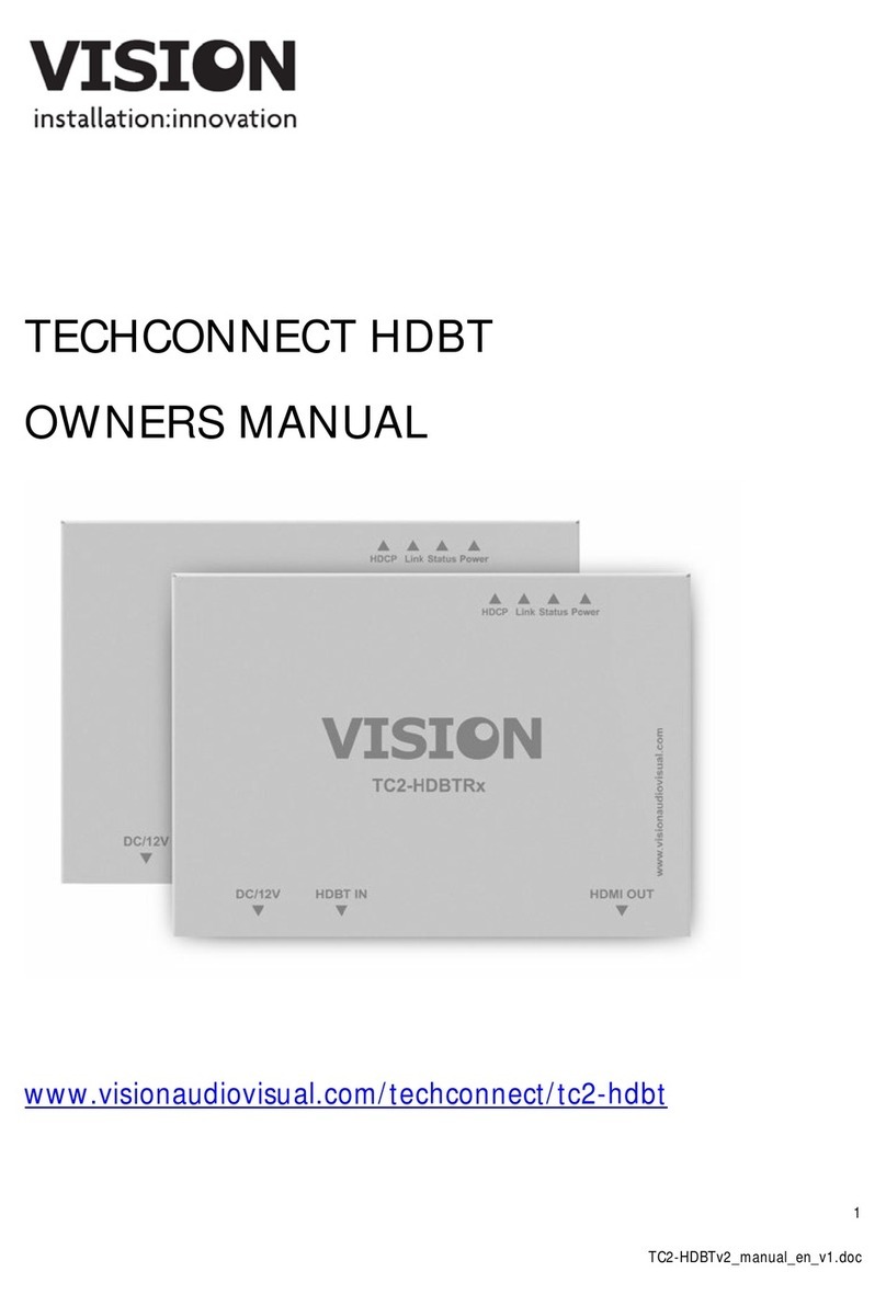 Vision TECHCONNECT HDBT owner's manual