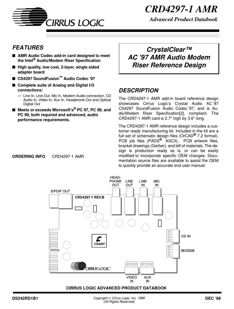 Cirrus Logic CRD4297-1 AMR Product guide