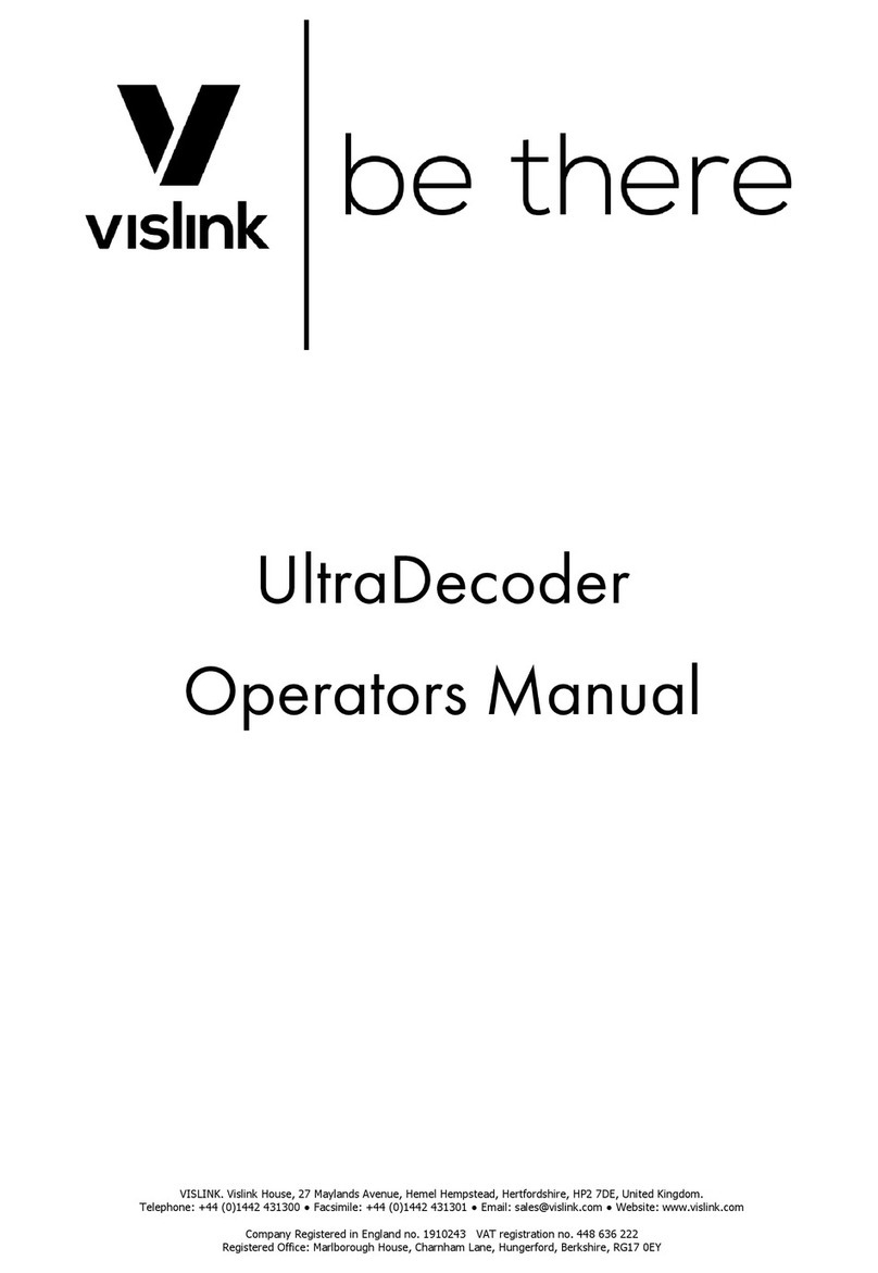 Vislink UltraDecoder Operator's manual