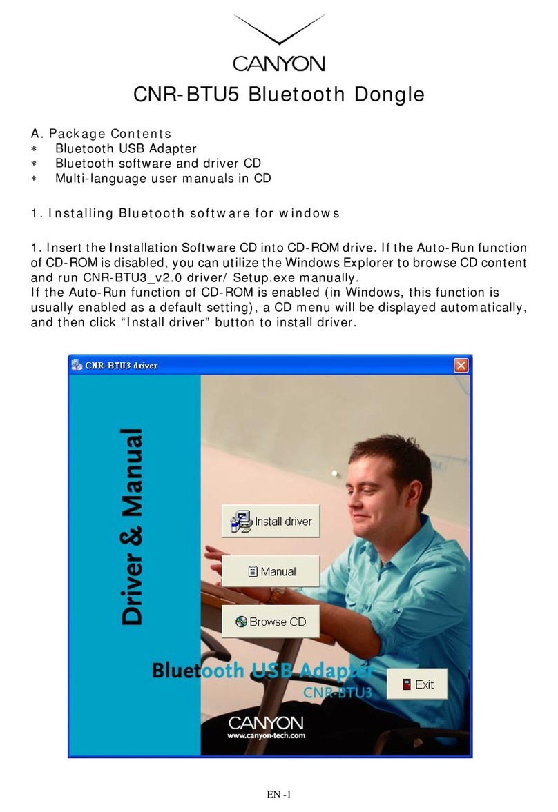 Canyon CNR-BTU5 user manual