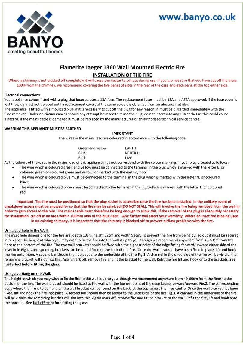 Flamerite Jaeger 1360 user manual Flamerite Jaeger 1360 user manual