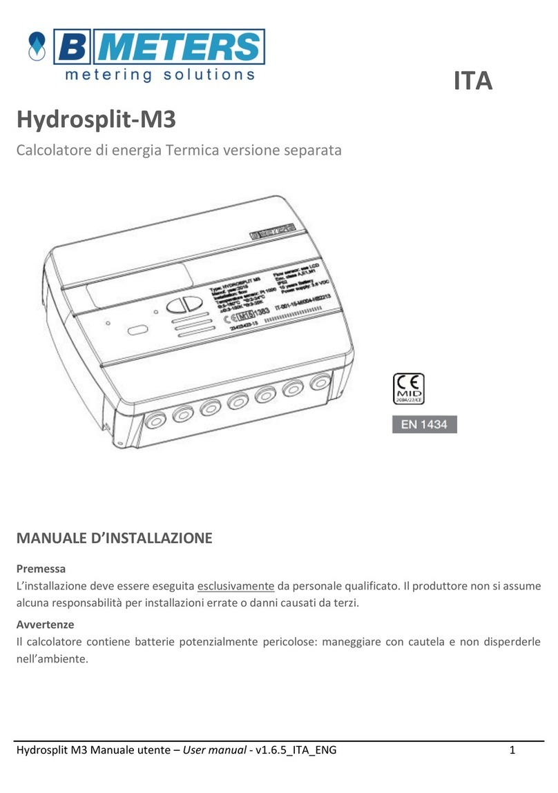 B meters Hydrosplit-M3 User manual