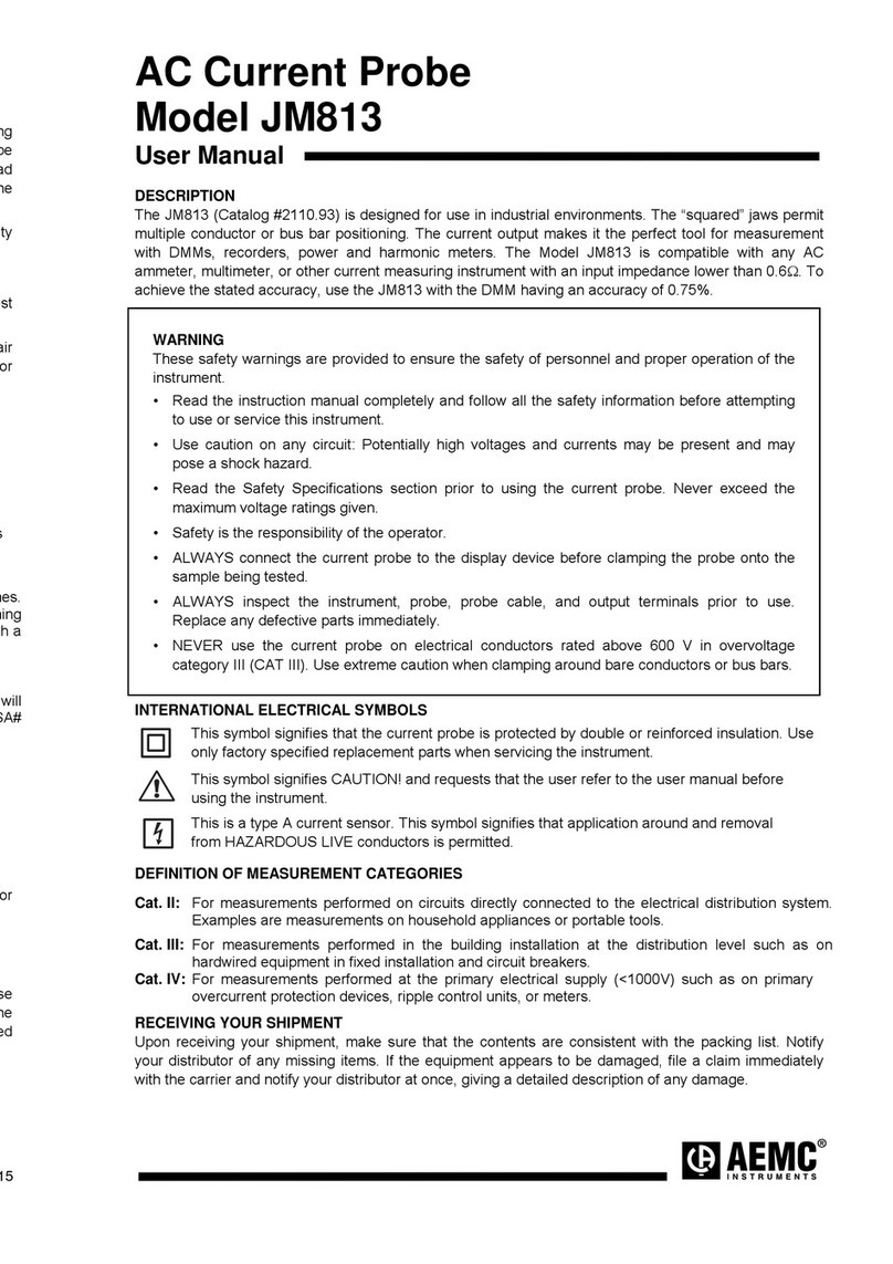 AEMC JM813 user manual