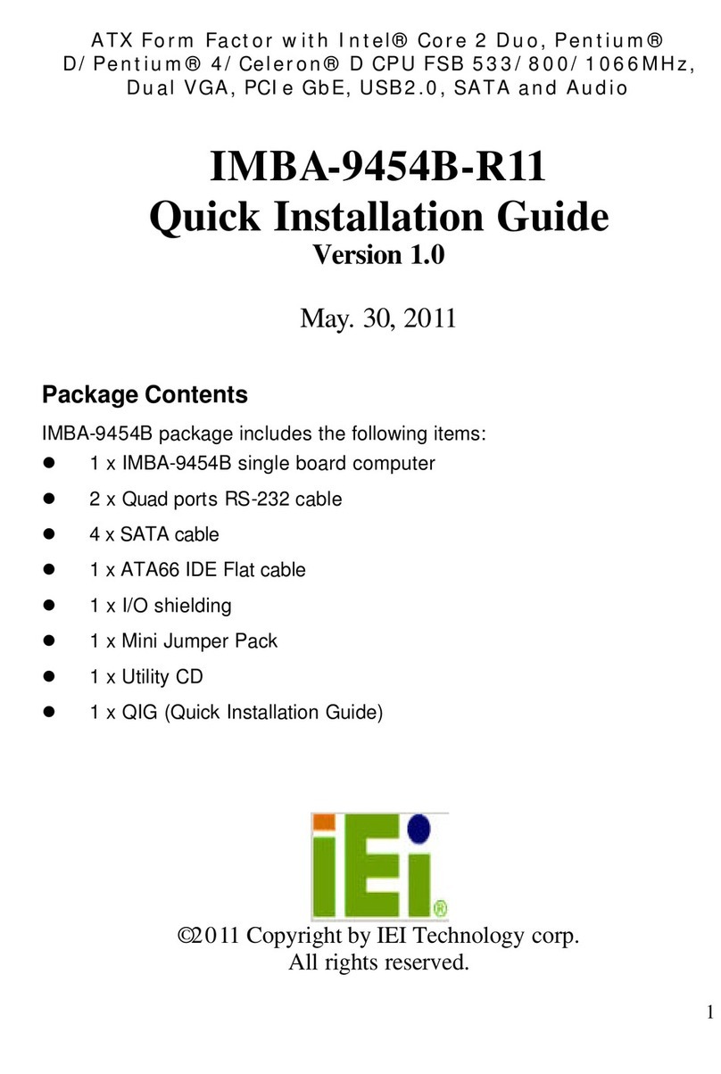 IEI Technology IMBA-9454B-R11 User manual