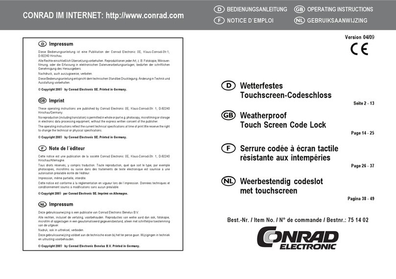 Conrad 75 14 02 operating instructions