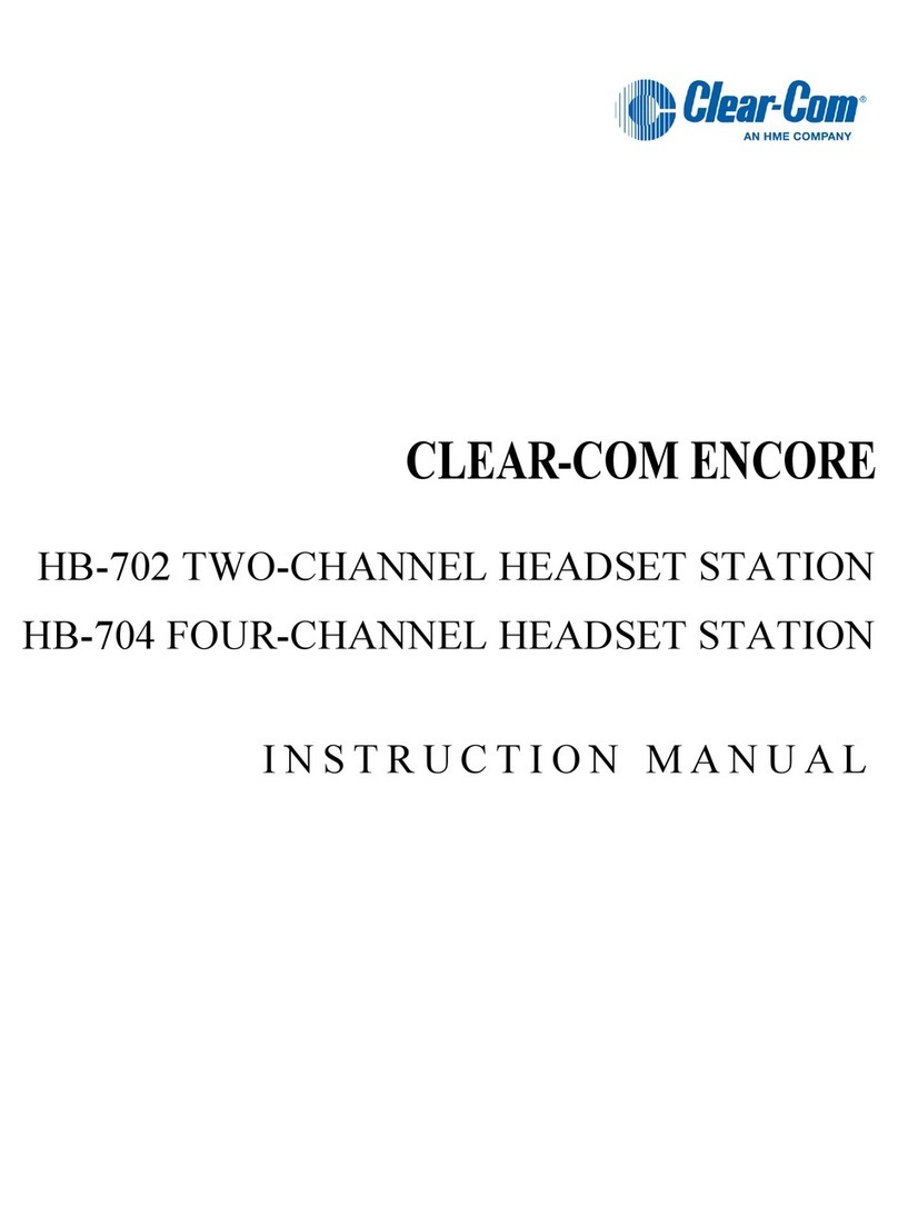 Clear-Com HB-702 instruction manual
