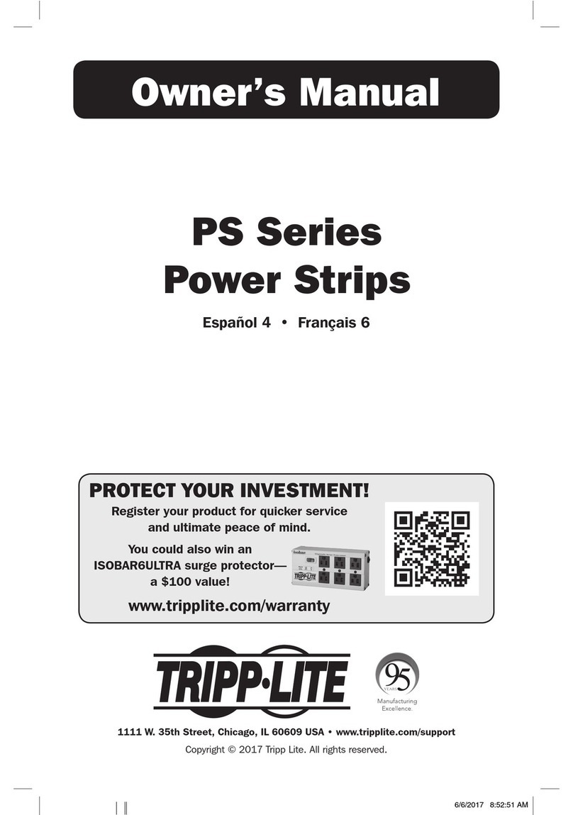 Tripp Lite PS series User manual Tripp Lite PS series User manual
