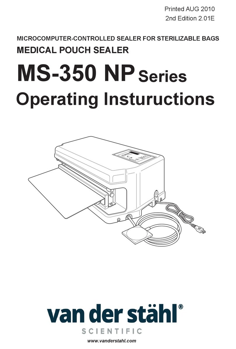 Van Der Stahl MS-350 NP Series Operating instuructions