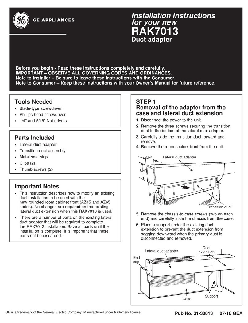 GEAppliances RAK7013 User manual GEAppliances RAK7013 User manual