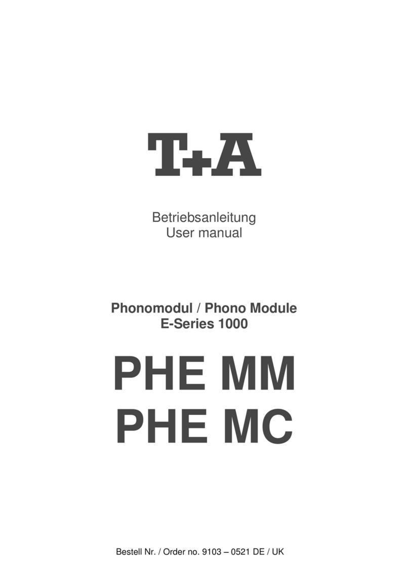T+A E-Series 1000 user manual