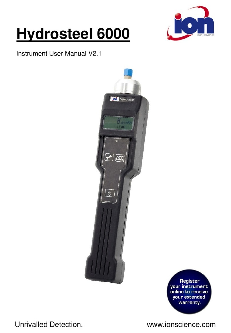 ion science Hydrosteel 6000 User manual