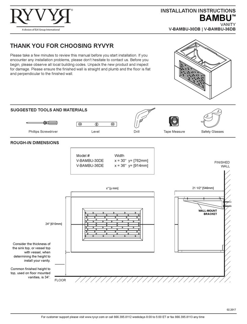 Ryvyr V-BAMBU-30DB installation instructions