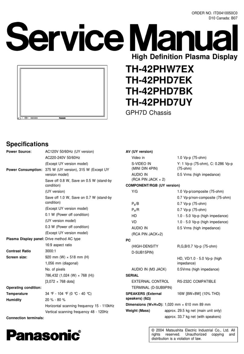 Panasonic TH-42PHW7EX User manual