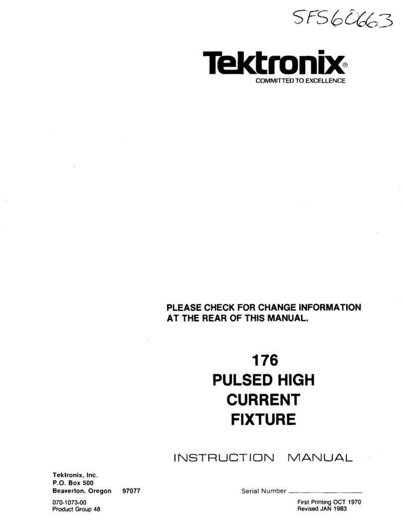 Tektronix 176 User manual
