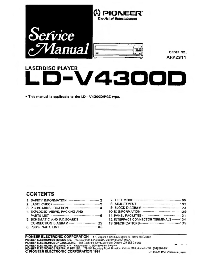 Pioneer LC-V4300C Service manual