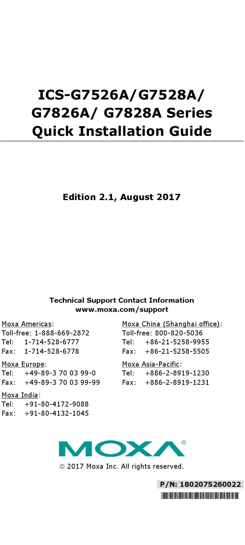 Moxa Technologies ICS-G7526A Series User manual