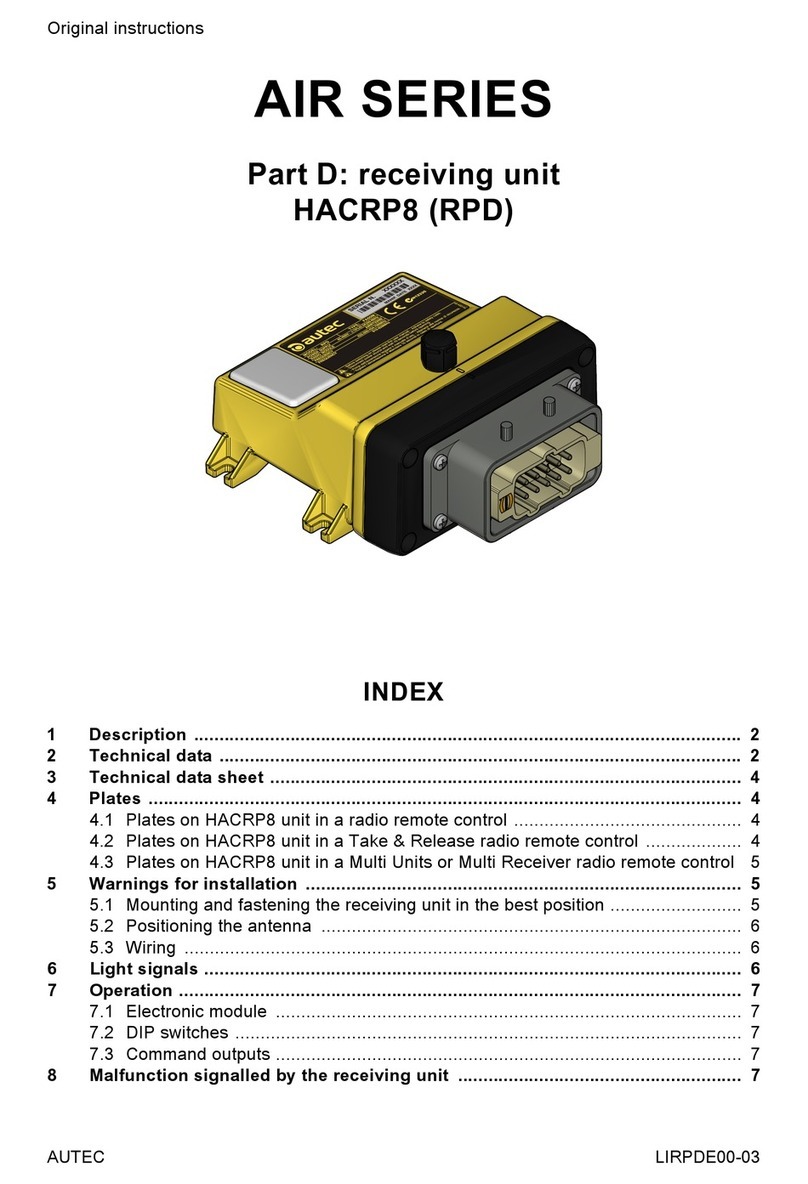 AUTEC HACRP8 Original instructions