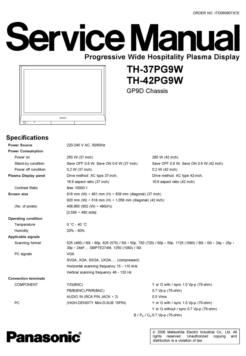 Panasonic TH-37PG9W User manual