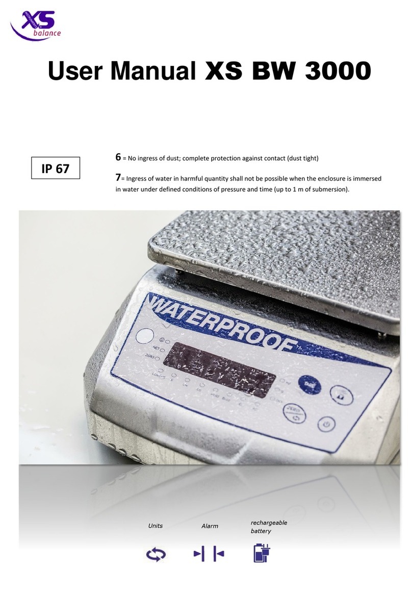 XS Instruments XS BW 3000 User manual
