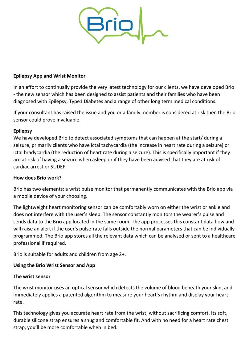 Epilepsy Alarms Brio manual