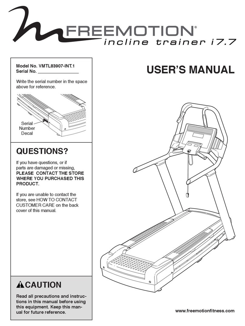 FREE MOTION VMTL83907-INT.1 User manual