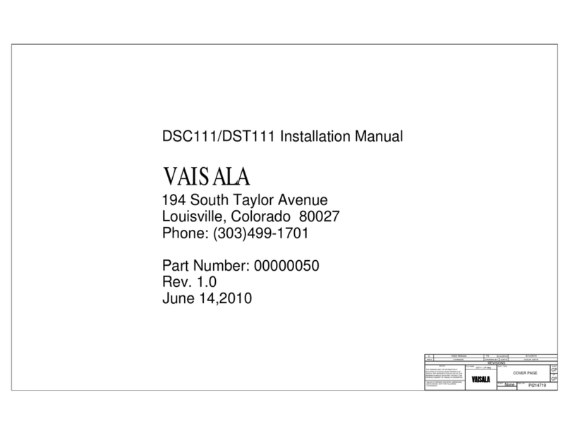 Vaisala DSC111 installation manual
