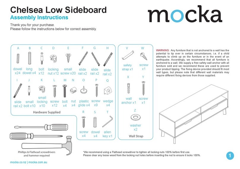 Mocka Chelsea Low Sideboard User manual Mocka Chelsea Low Sideboard User manual