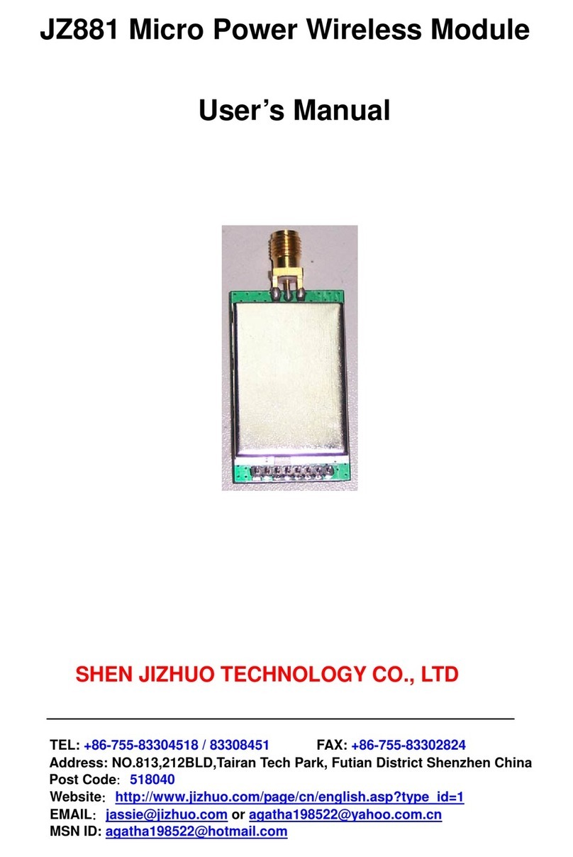 SHEN JIZHUO TECHNOLOGY CO. JZ881 user manual