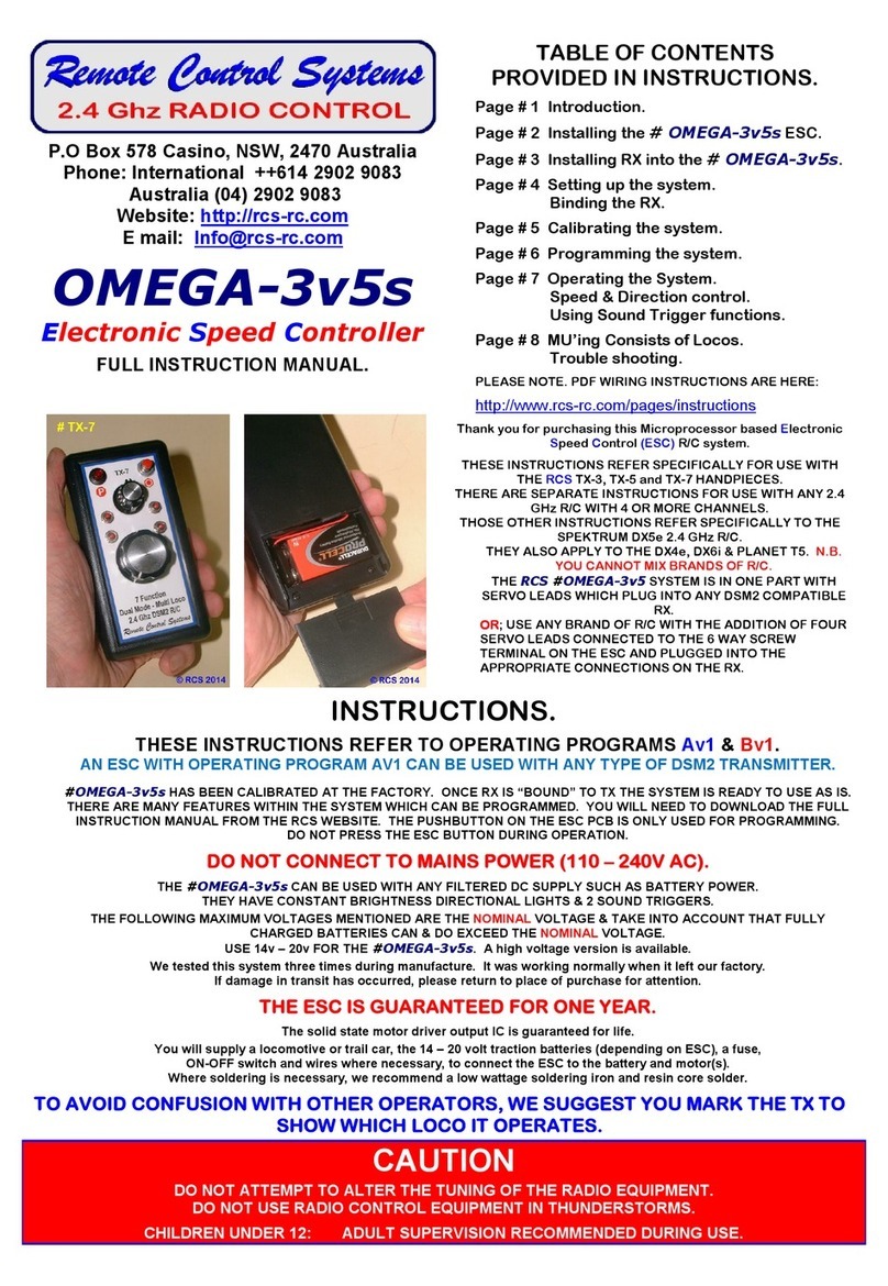 RCS OMEGA-3v5s instruction manual
