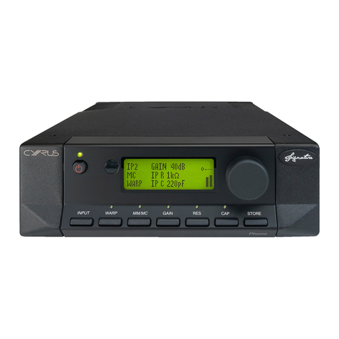 Cyrus Phono Signature User manual