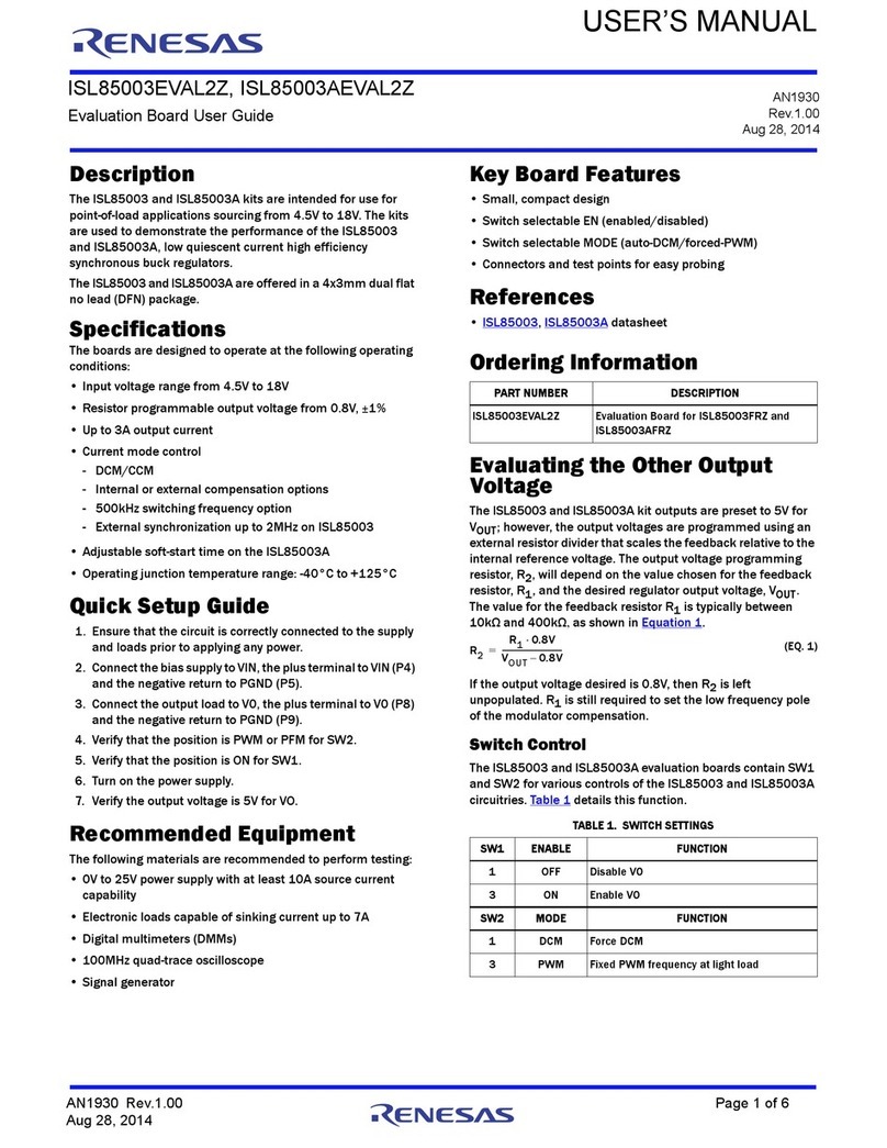 Renesas ISL85003EVAL2Z user guide