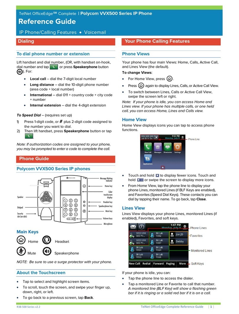 Polycom Integra VVX 500 User manual