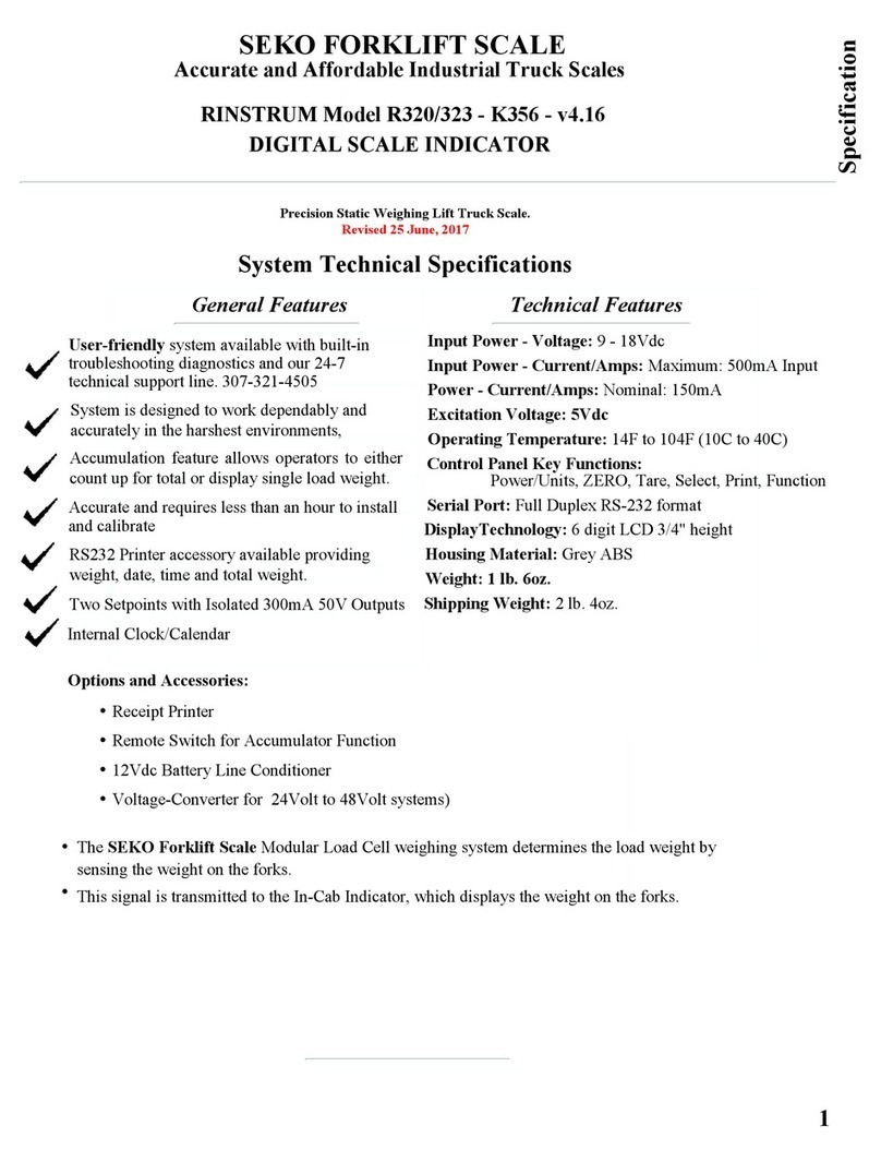 Seko RINSTRUM R320 Technical specifications