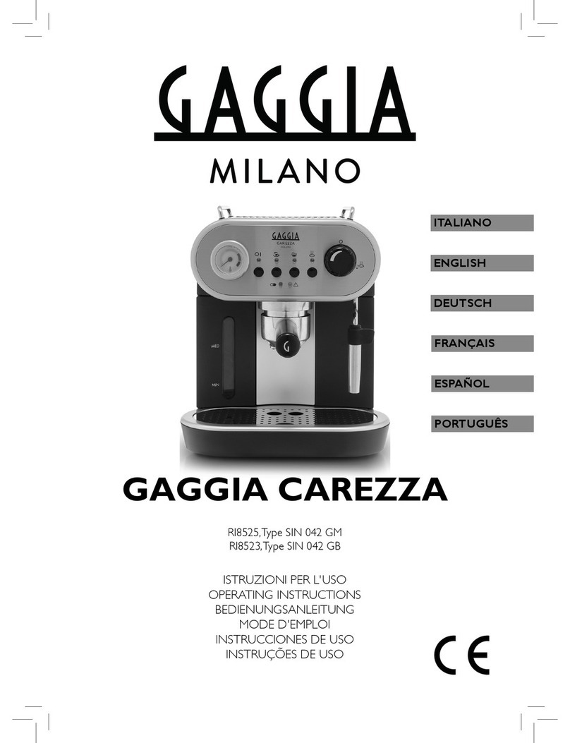 Gaggia Carezza RI8523 operating instructions