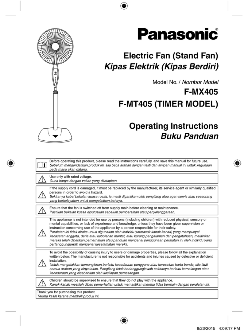 Panasonic F-MX405 operating instructions