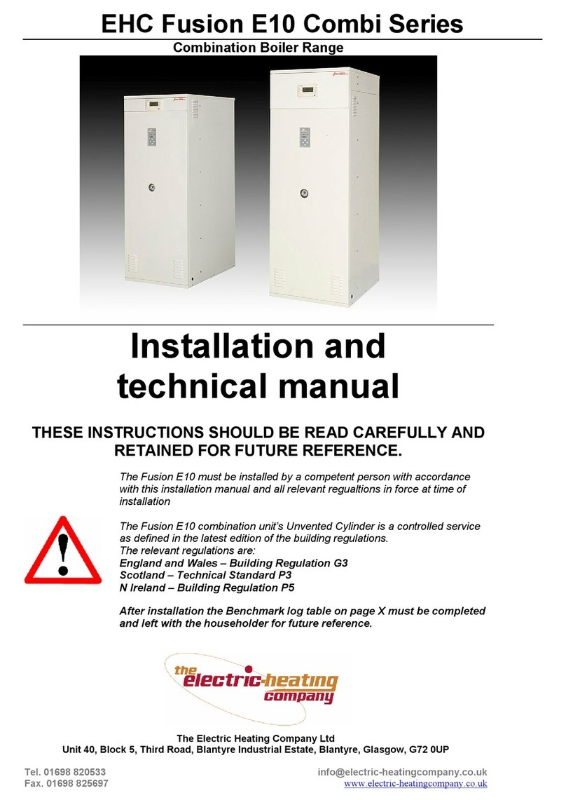 EHC Fusion E10 Combi Series Installation and technical manual