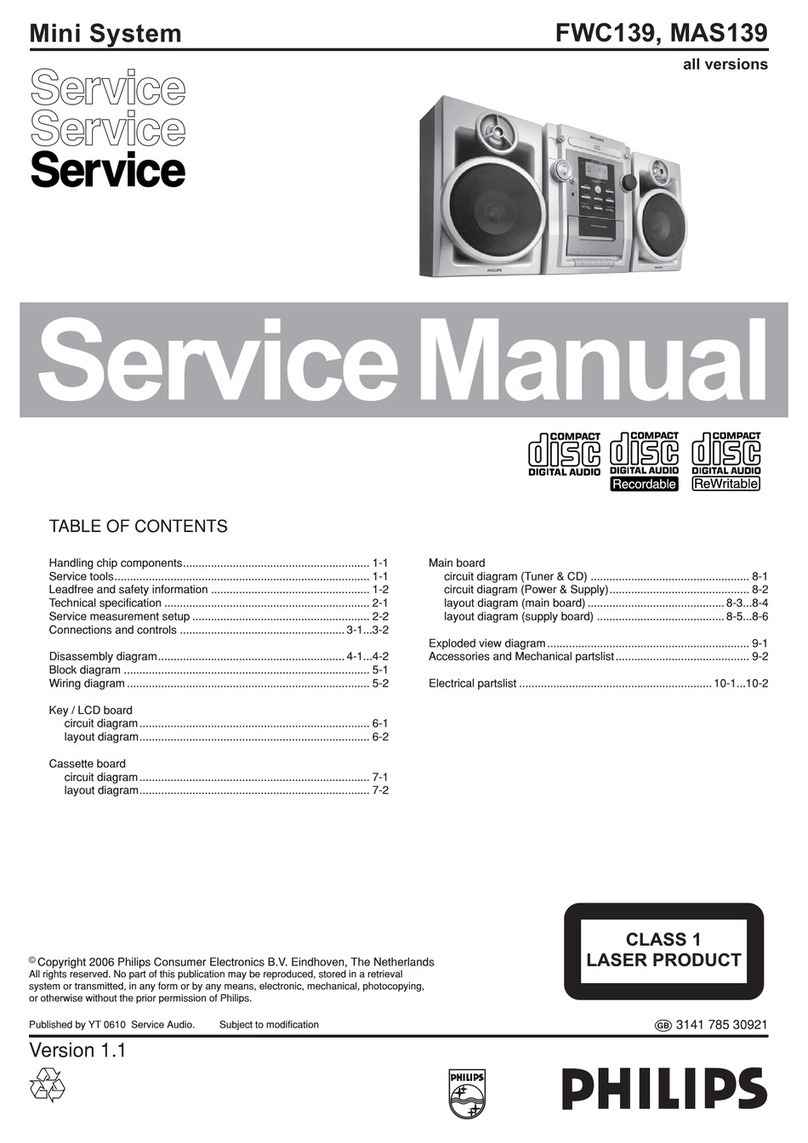 Philips FWC139, MAS139 Service manual