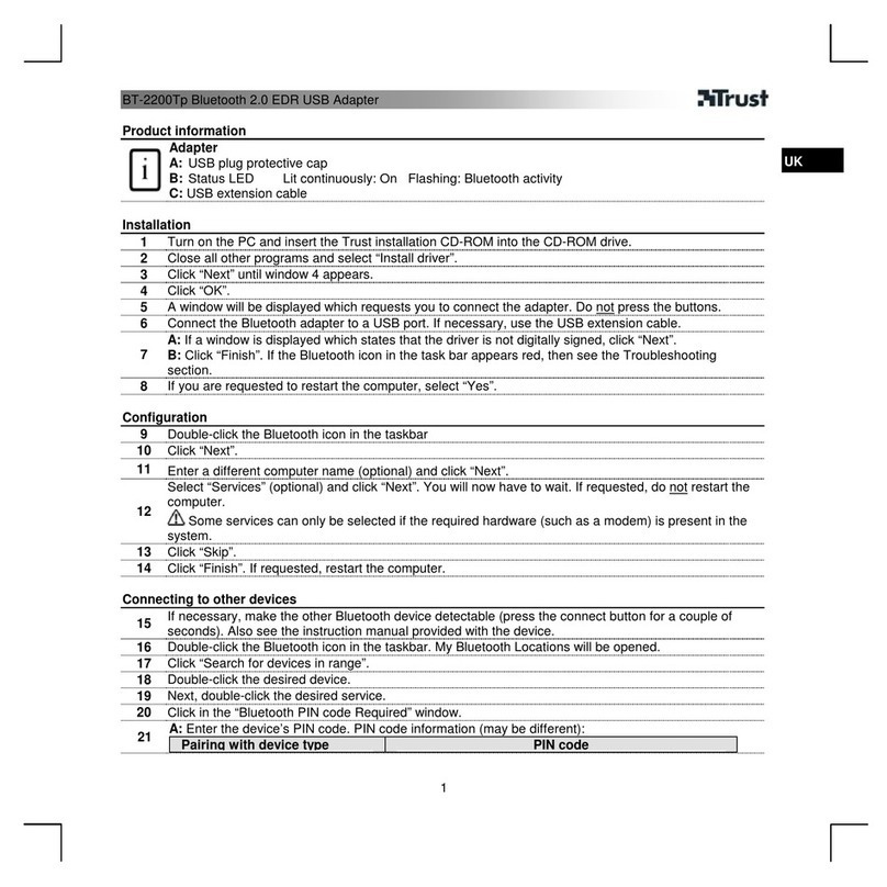 Trust BT-2200Tp User manual Trust BT-2200Tp User manual