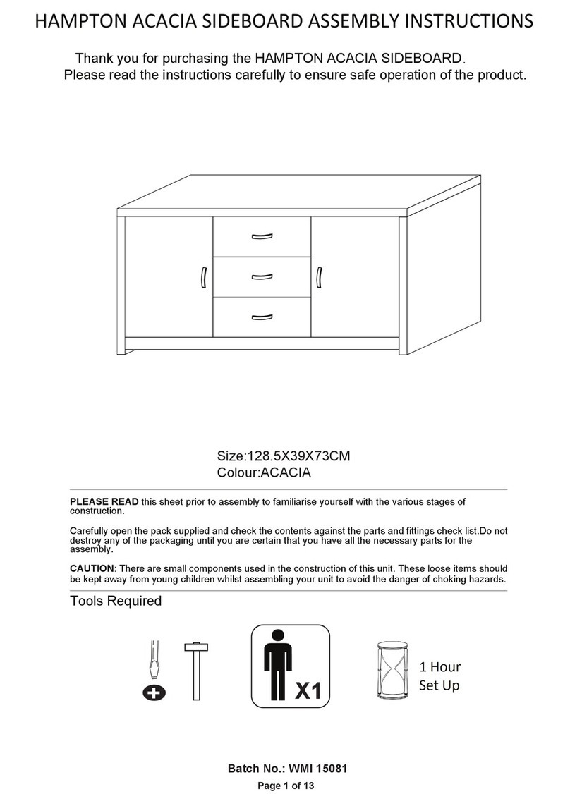 GFW HAMPTON ACACIA SIDEBOARD User manual GFW HAMPTON ACACIA SIDEBOARD User manual