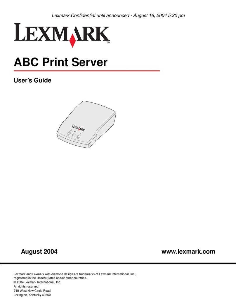 Lexmark N4000e - Print Server - USB user guide