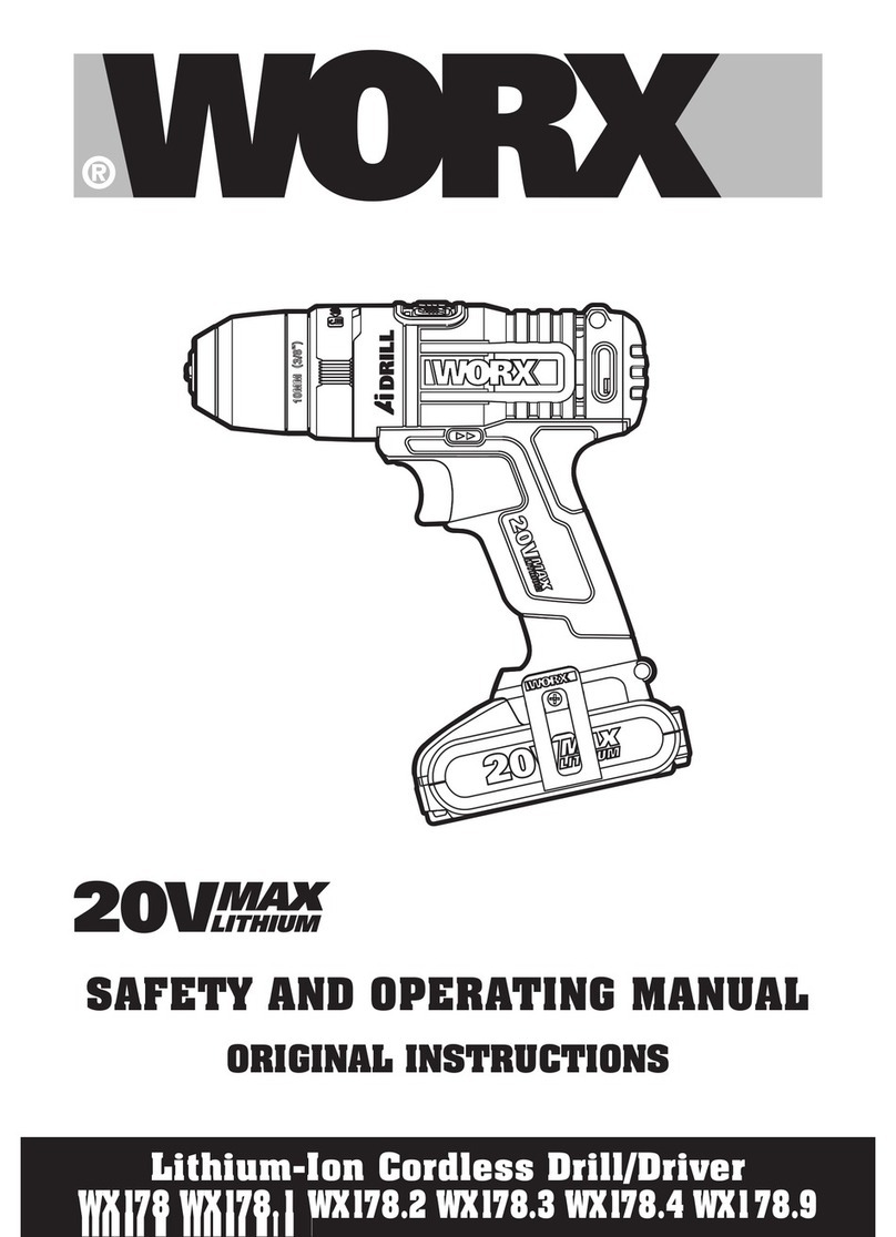 Worx WX178 Safety and operating manual
