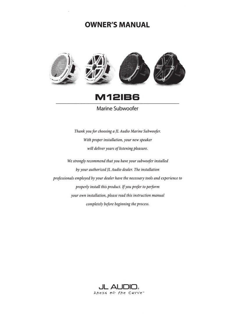 JL Audio M121B6 User manual