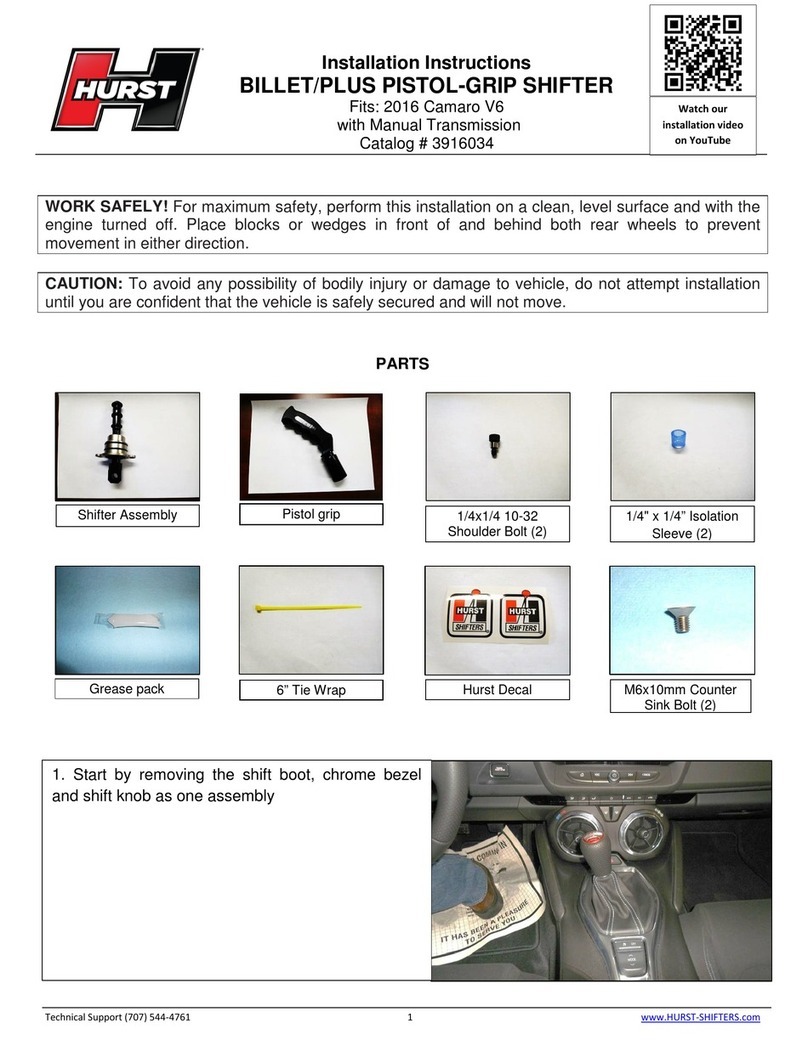 HURST 3916034 Instalation instructions