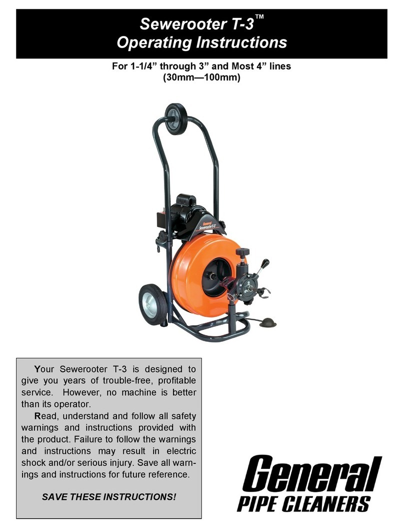 General Pipe Cleaners Sewerooter T-3 operating instructions