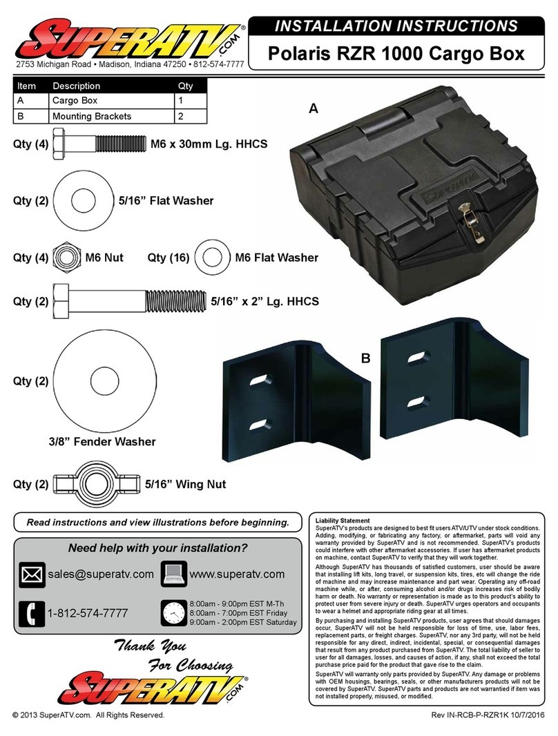 SuperATV Cargo Box User manual