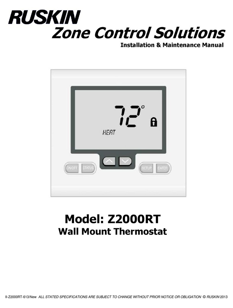 Ruskin Z2000RT Installation & maintenance manual