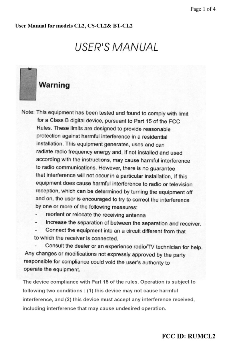 Geemarc CL2 User manuals
