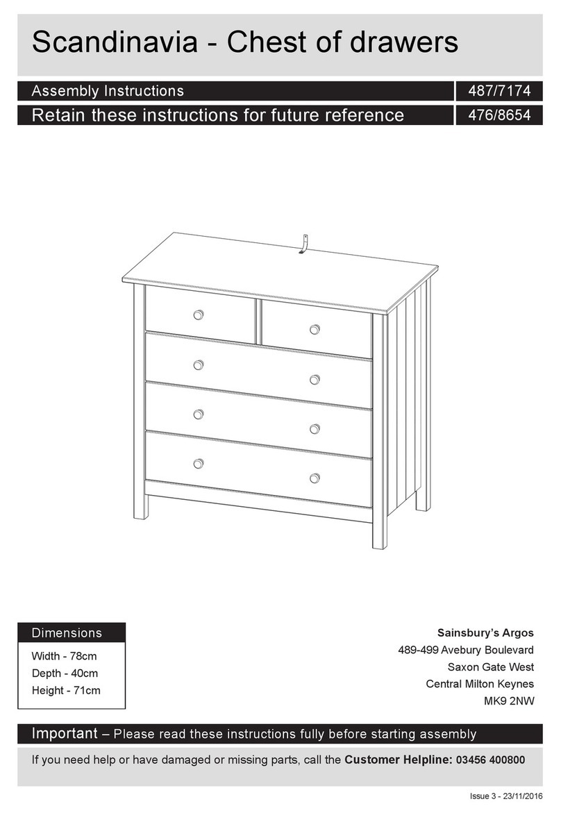 Home Scandinavia - Chest of drawers Assembly instructions