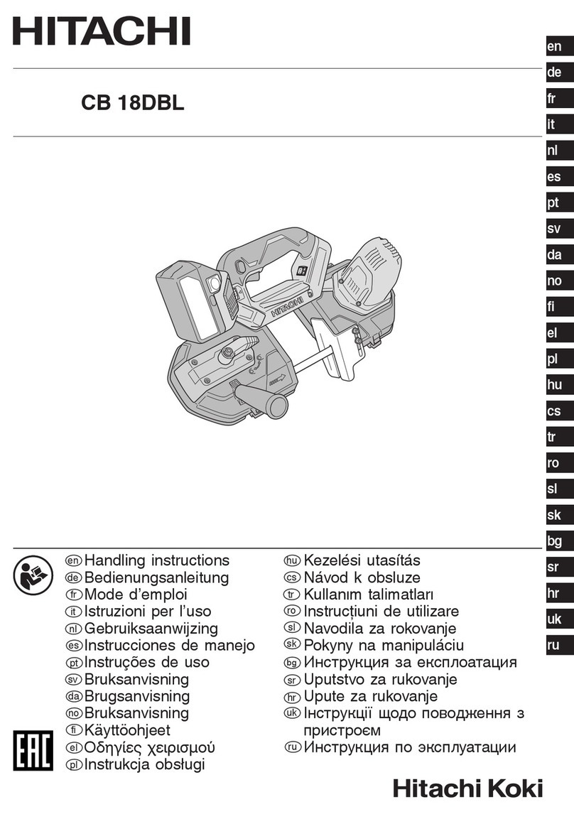 Hitachi CB 18DBL User manual