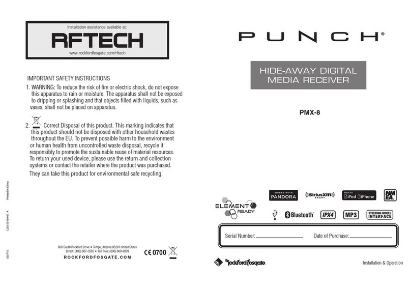Rockford Fosgate PMX-8 Installation & operation